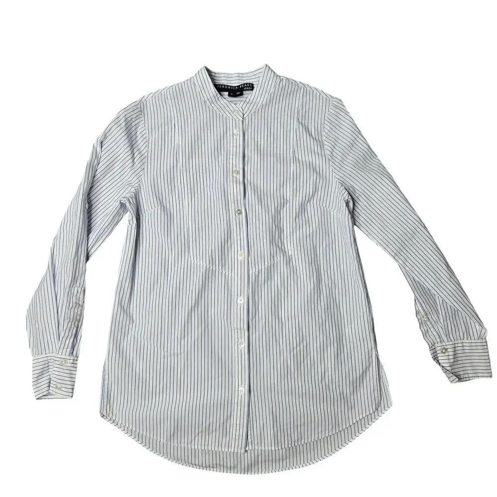 Veronica Beard Jeans Pinstripe Button Down Shirt